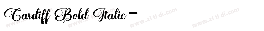 Cardiff Bold Italic字体转换